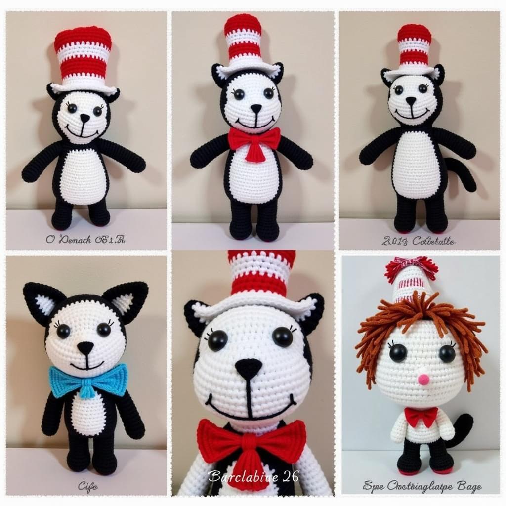 Variations on the Crochet Cat in the Hat