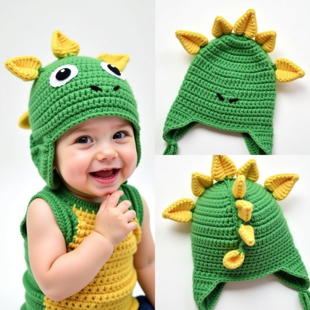 Free Crochet Dragon Hat Pattern for Babies