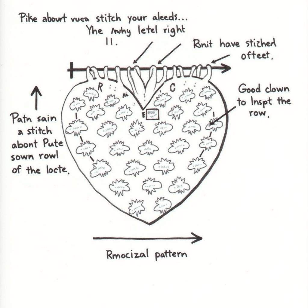 Free Crochet Heart Pattern Diagram