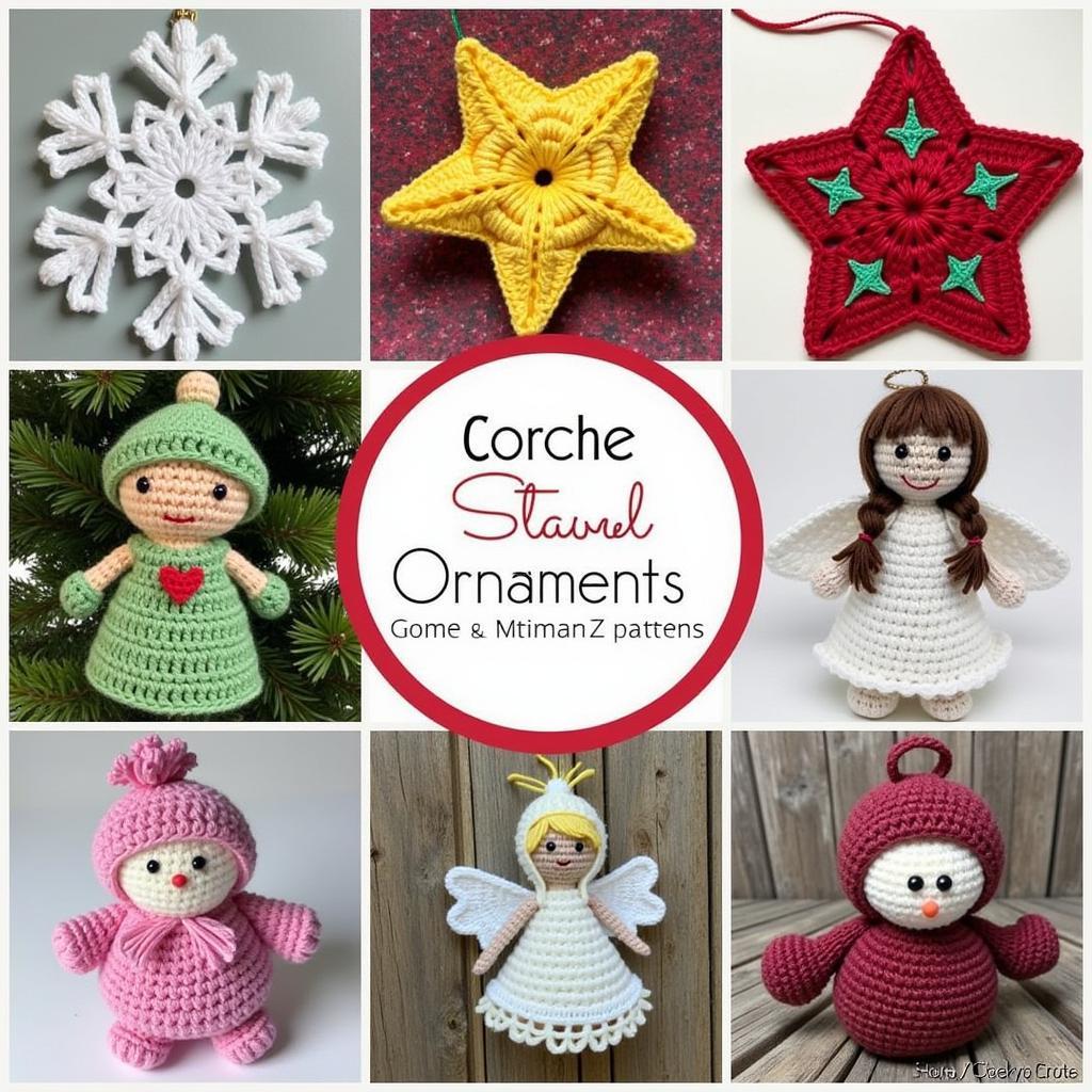 Various Crochet Ornament Cover Designs