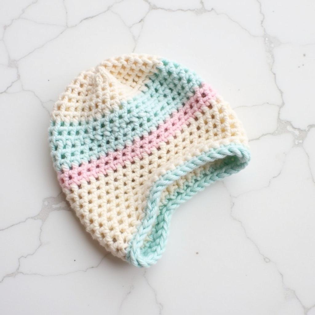 Crochet preemie hat - basic beanie pattern