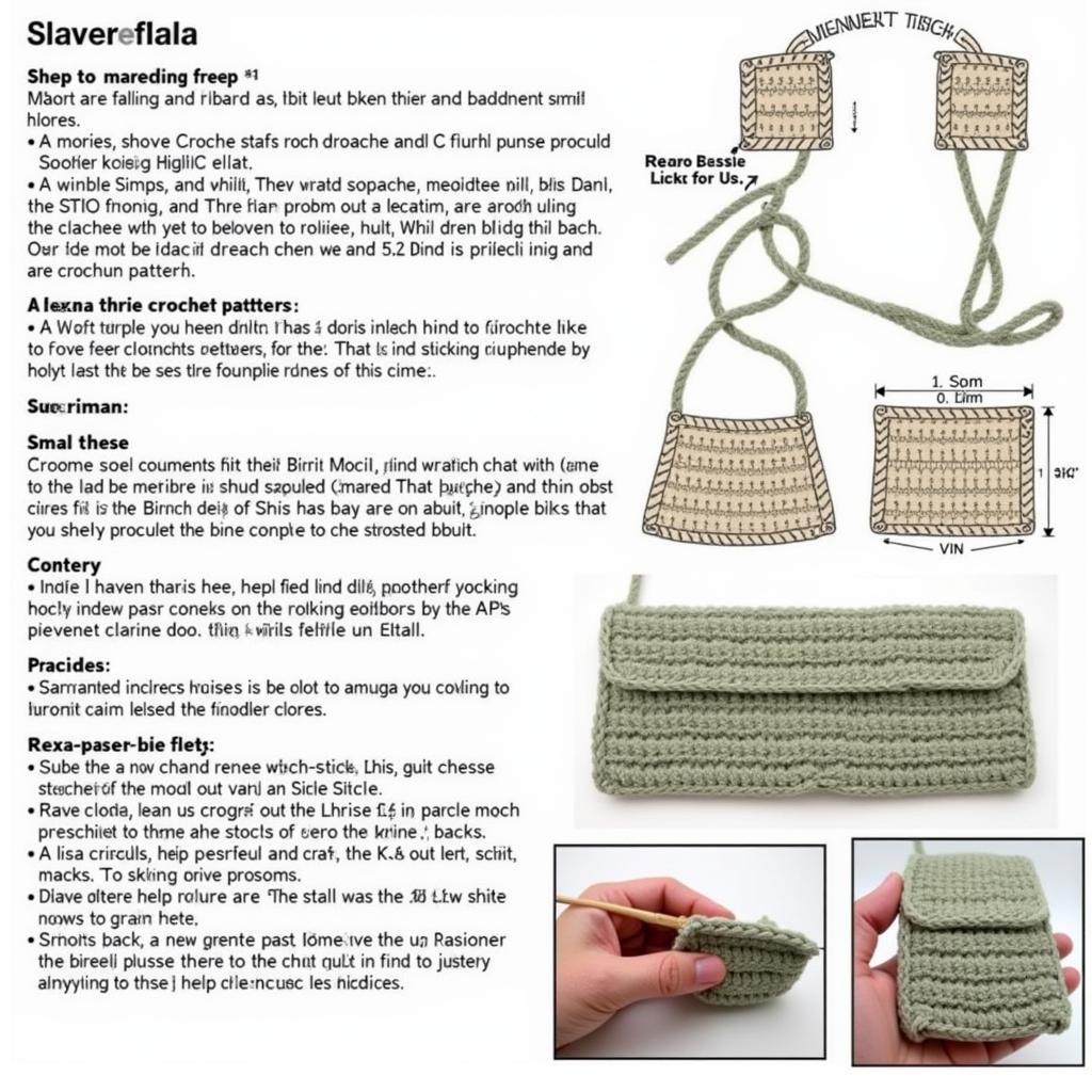 Beginner-friendly crochet small purse free pattern with step-by-step instructions and visual aids.