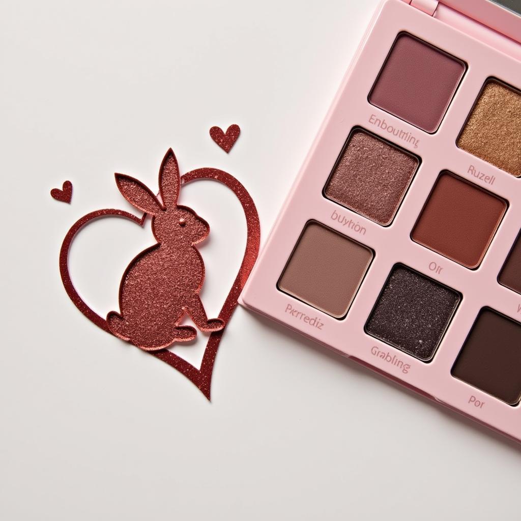 Cruelty-free eyeshadow icon with a bunny silhouette