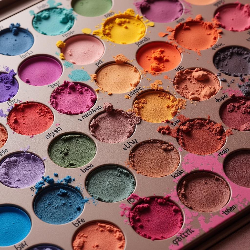 A palette of vibrant cruelty-free eyeshadows.