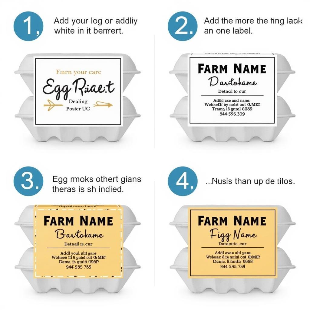 Customizing Free Egg Carton Labels: Adding branding elements, contact information, and design details