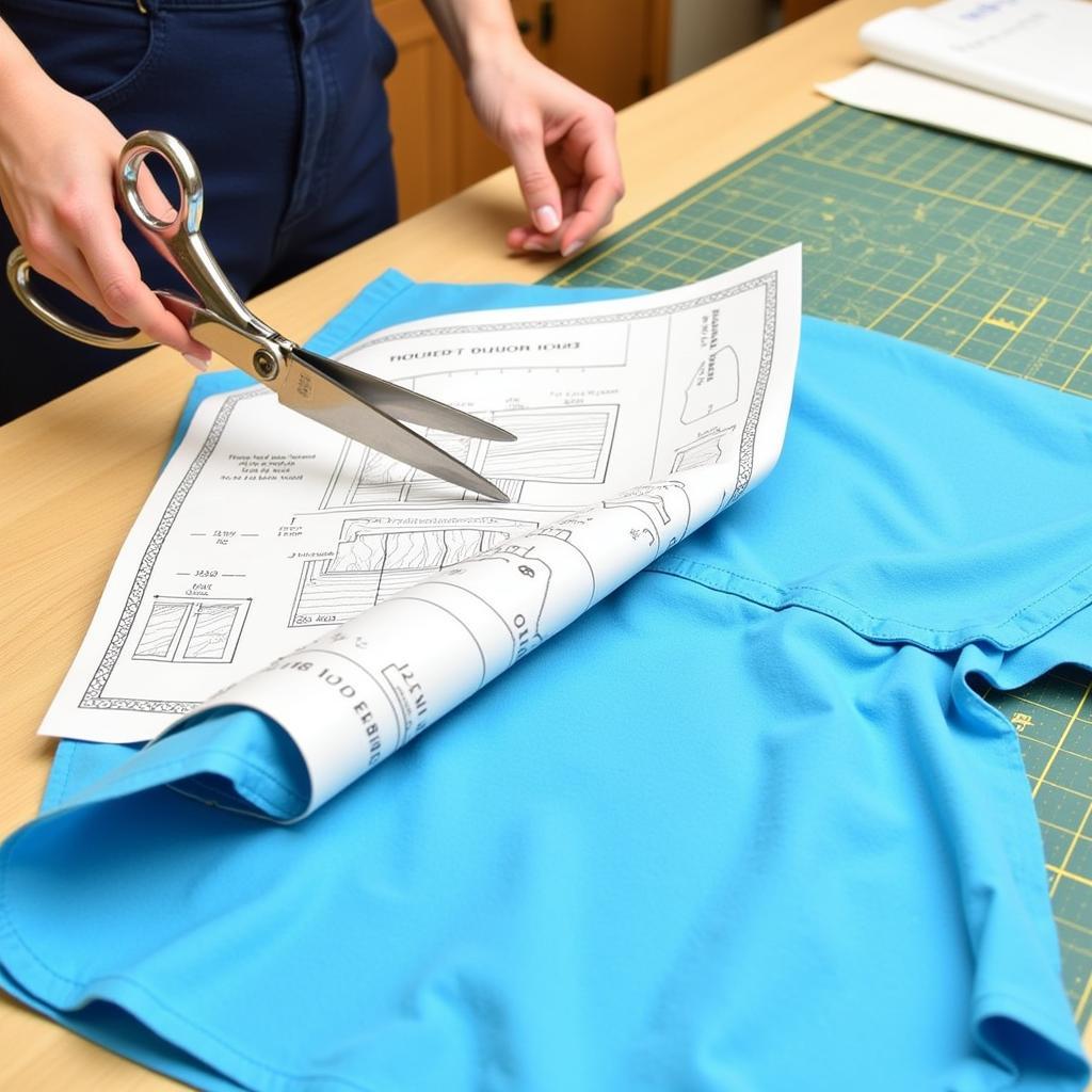 Precisely Cutting Fabric for Men's Shorts