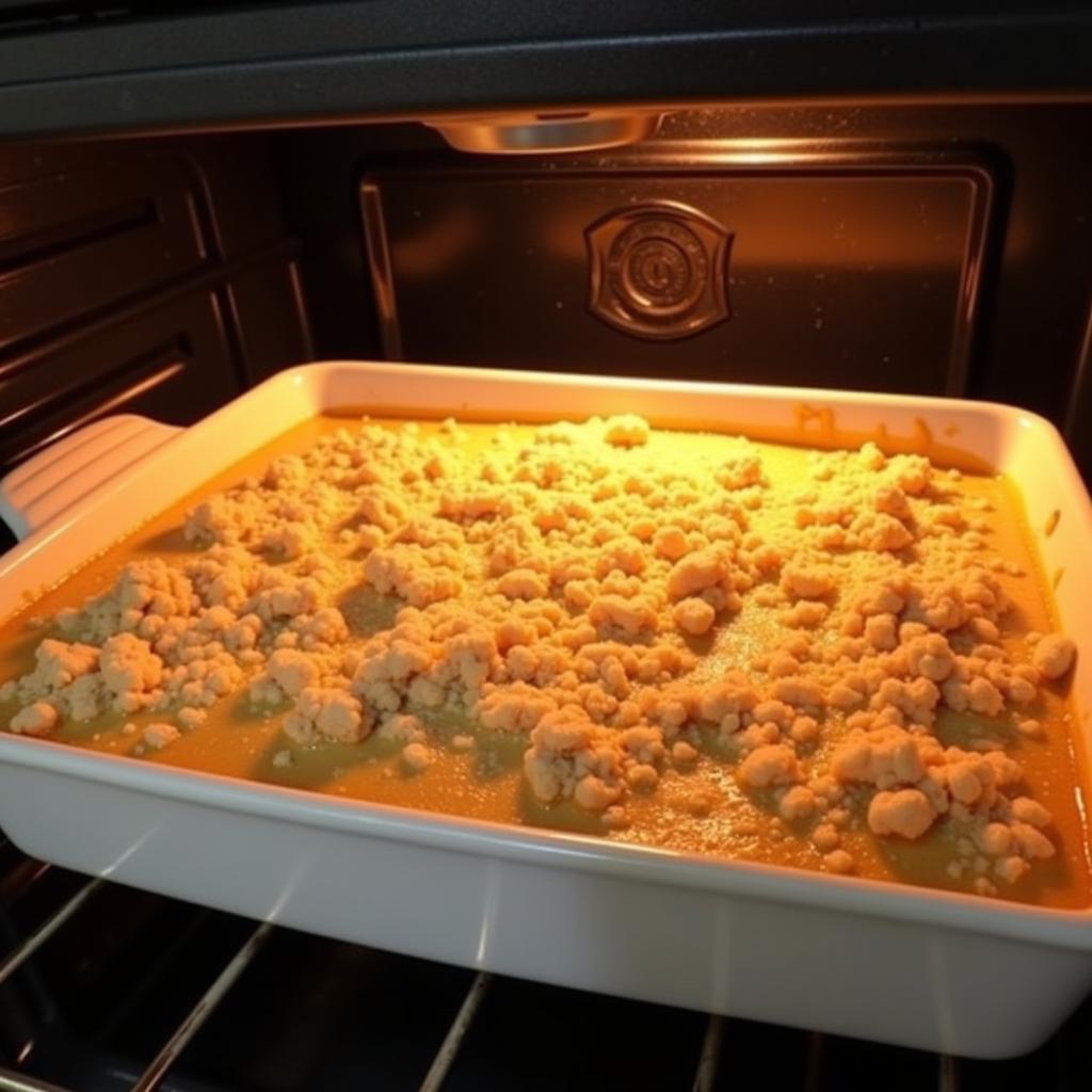 Dairy-Free Chicken Divan Baking in Oven