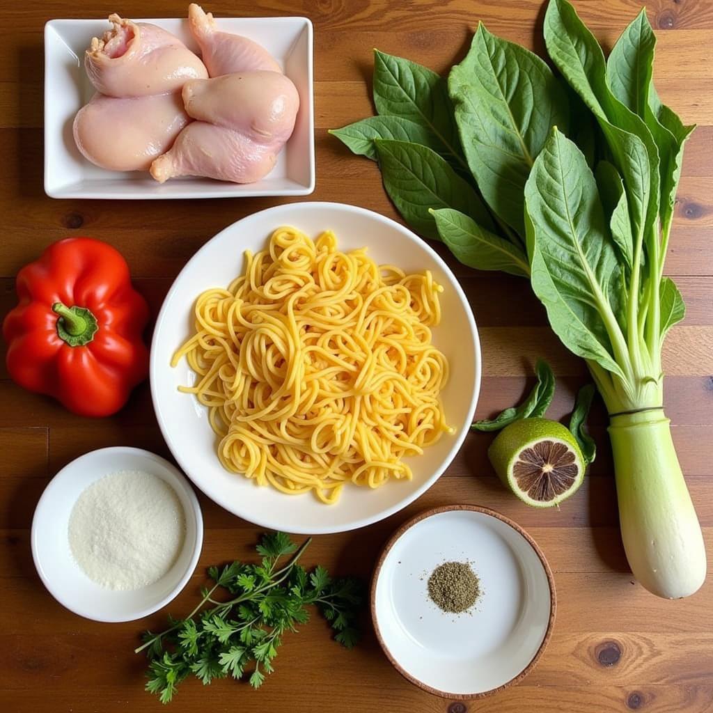 Ingredients for Dairy-Free Chicken Noodle Soup