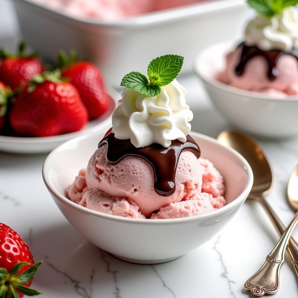 Dairy-Free Strawberry Shortcake Ice Cream Serving Suggestions