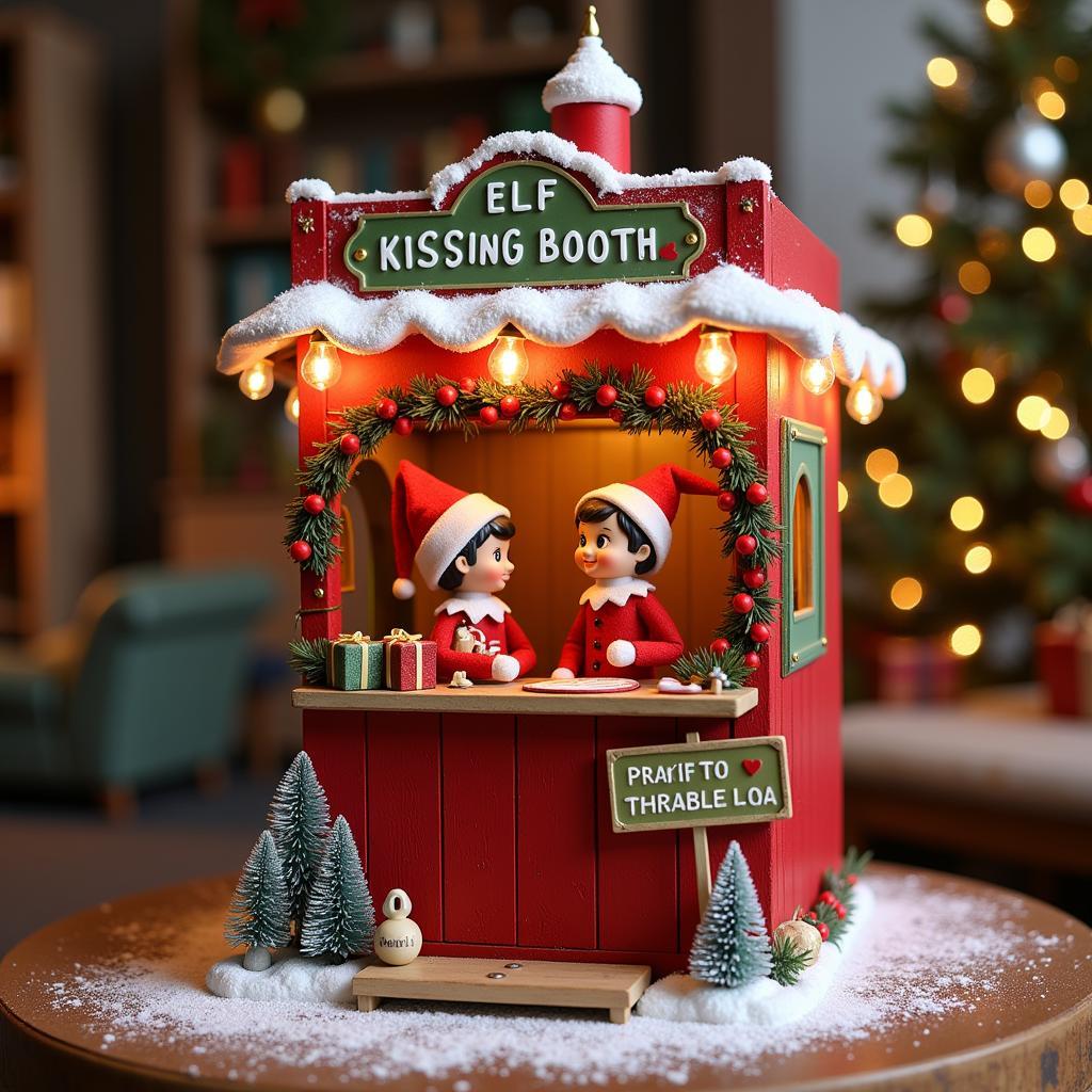 Decorated Elf Kissing Booth