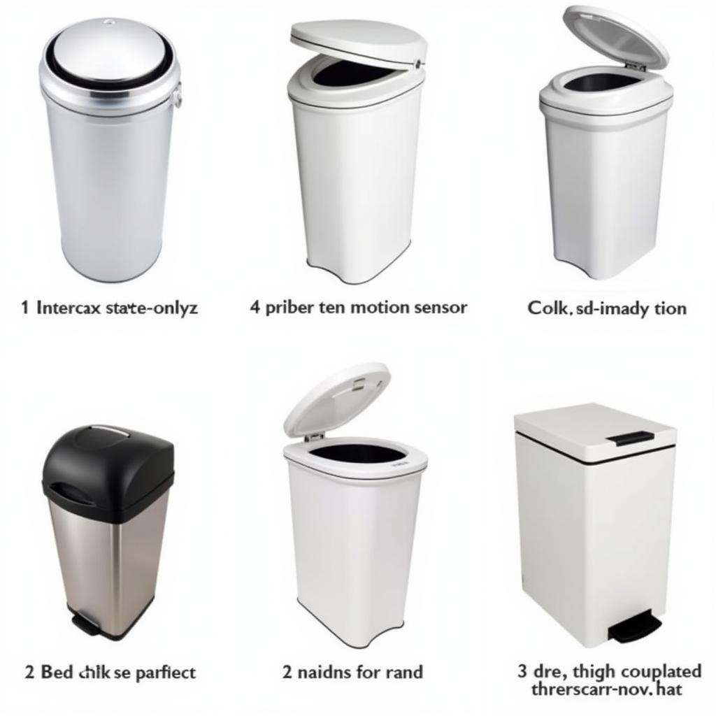 Different types of hands-free trash cans