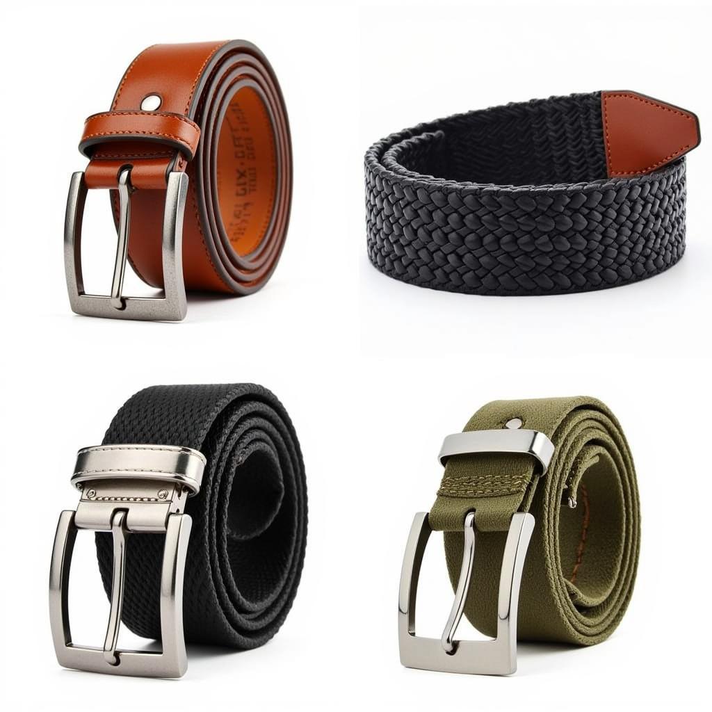 Variety of Nickel-Free Men's Belts Displayed