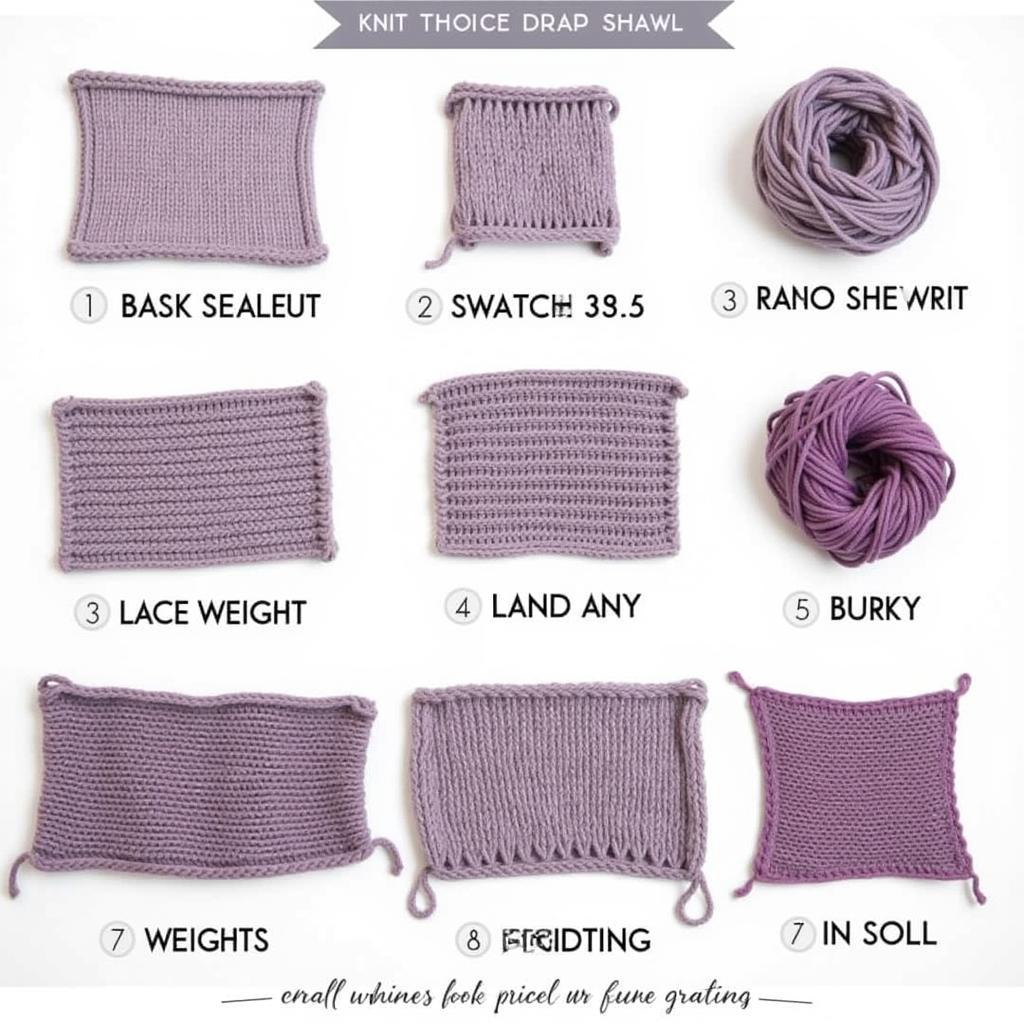 Different Yarn Weights for Shawls