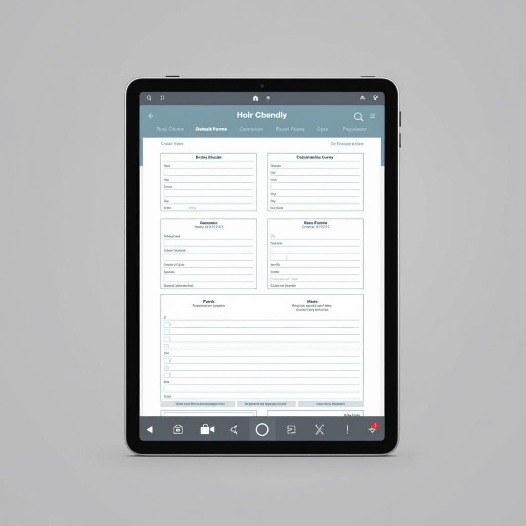 Digital Dental Forms on a Tablet