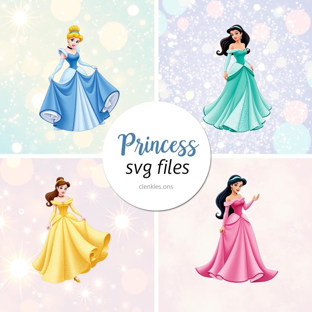 A Collection of Free Disney Princess SVG Files