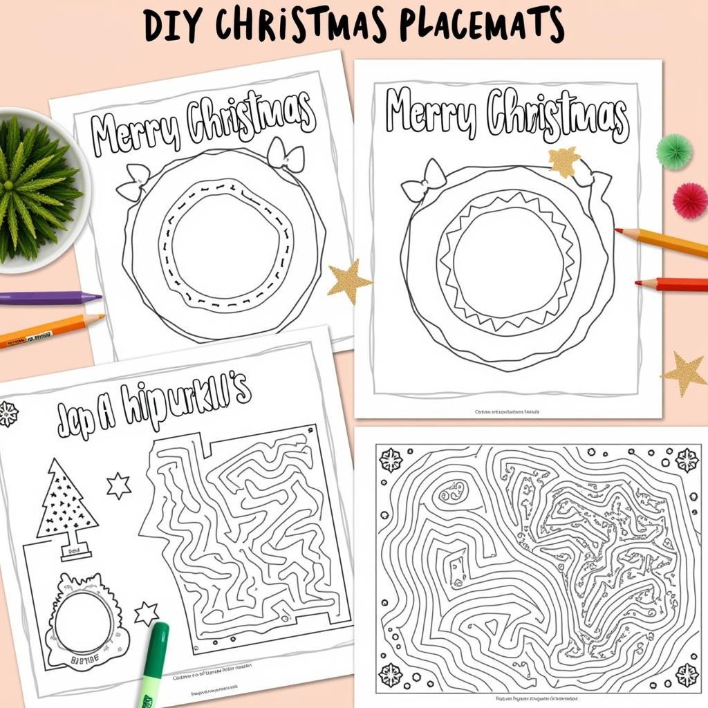 DIY Christmas Placemats for Kids Activities