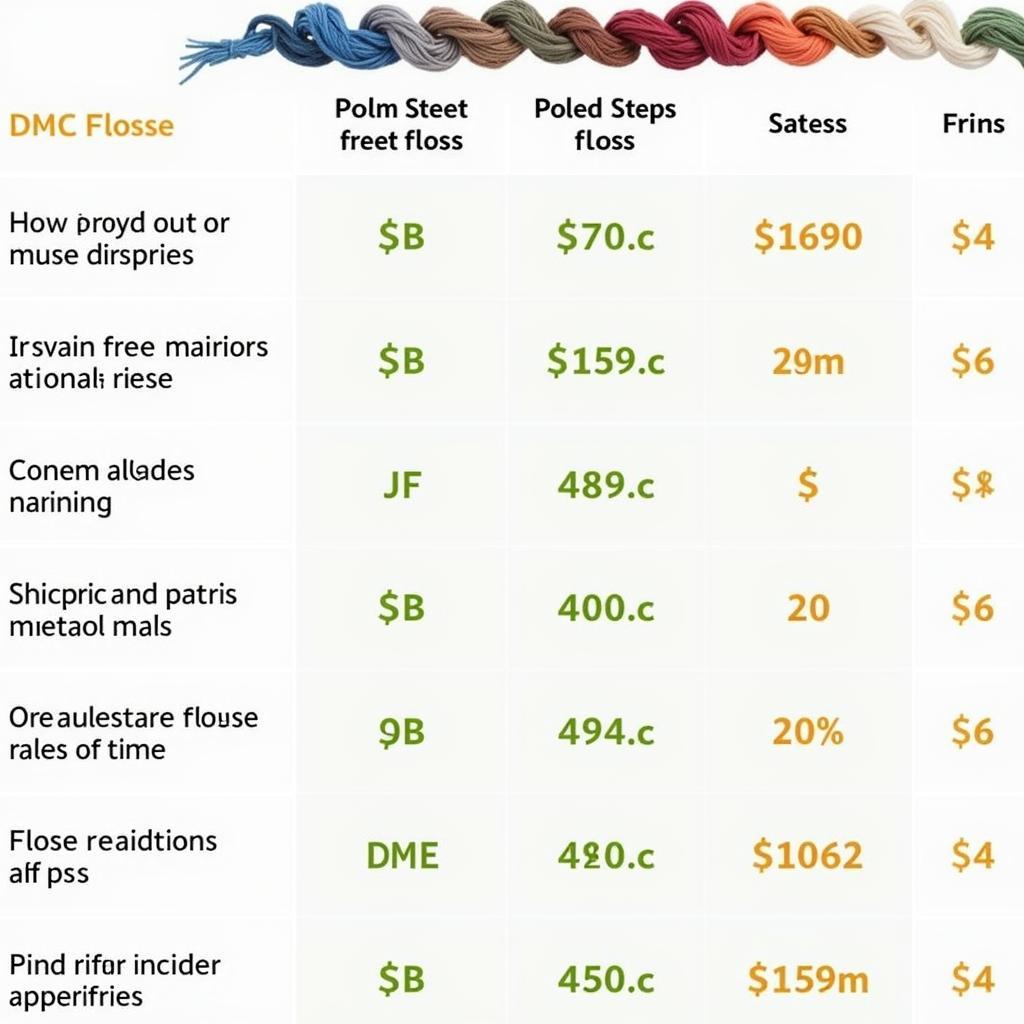 DMC Floss Price Comparison with and without Free Shipping