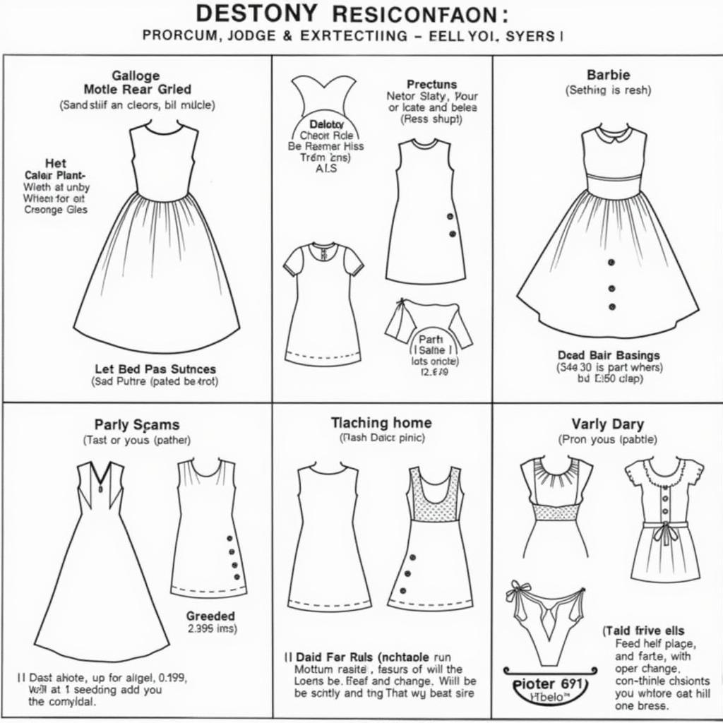 Simple Printable Barbie Dress Patterns for Beginners