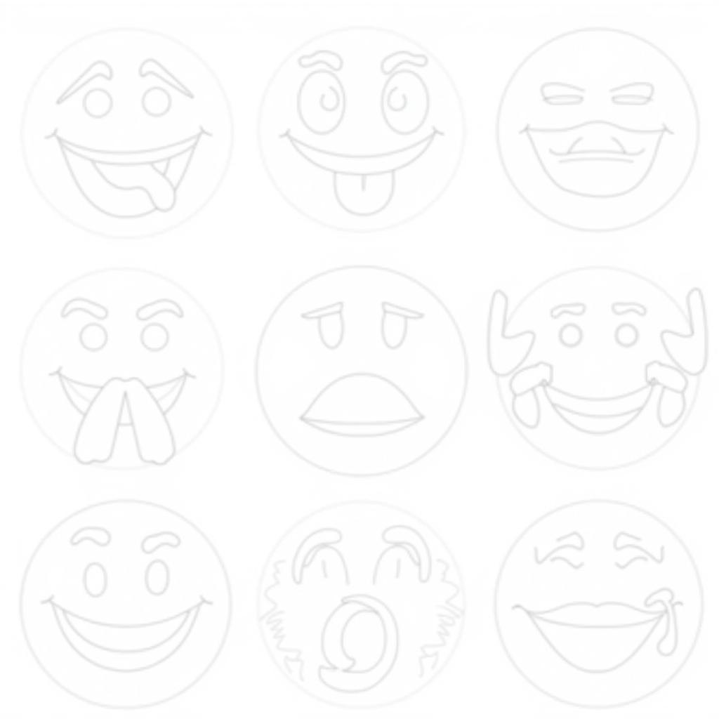 Various Emoji Coloring Pages