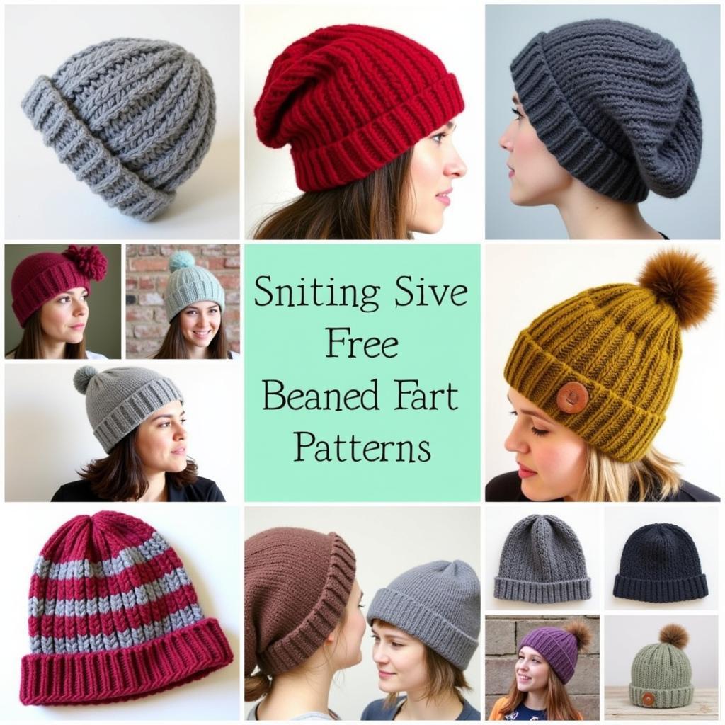 Collection of free felted hat knitting patterns