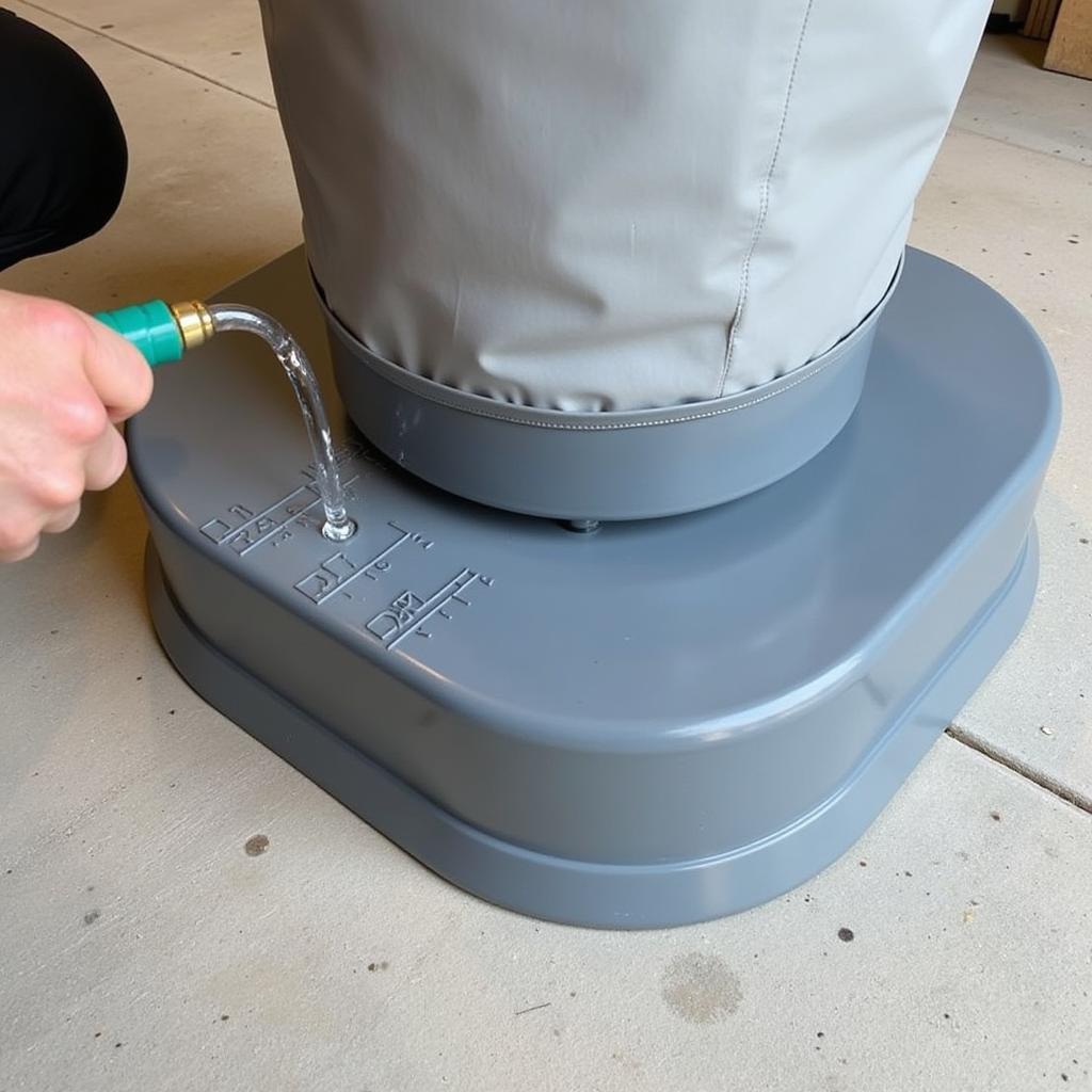 Filling the base of a free standing heavy bag