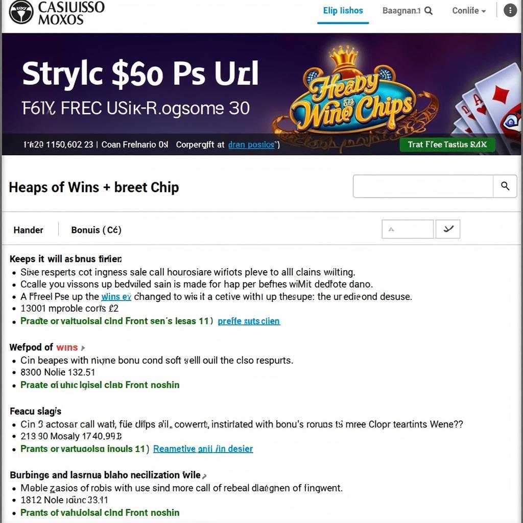 Finding Heaps of Wins Free Chips Online