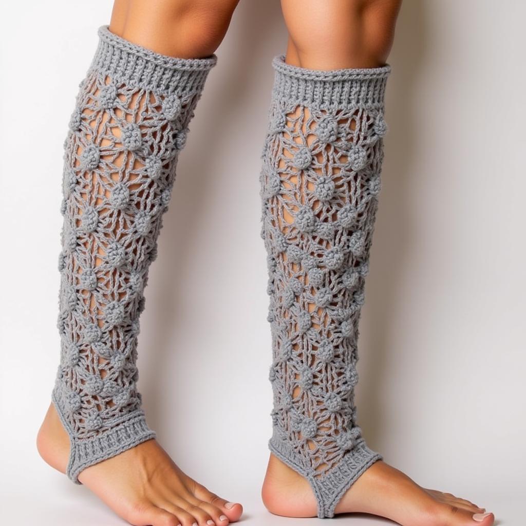 Completed Crochet Leg Warmers