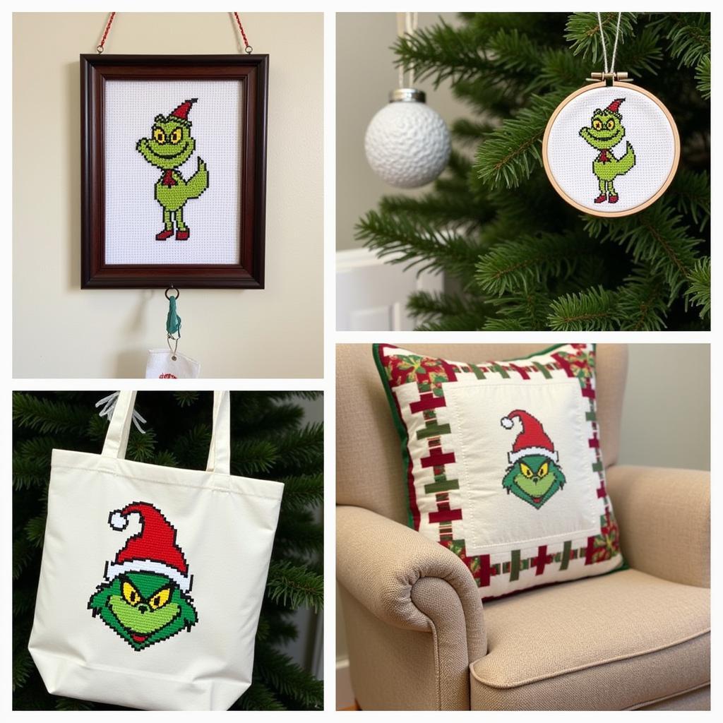 Creative Uses for Finished Grinch Cross Stitch Designs