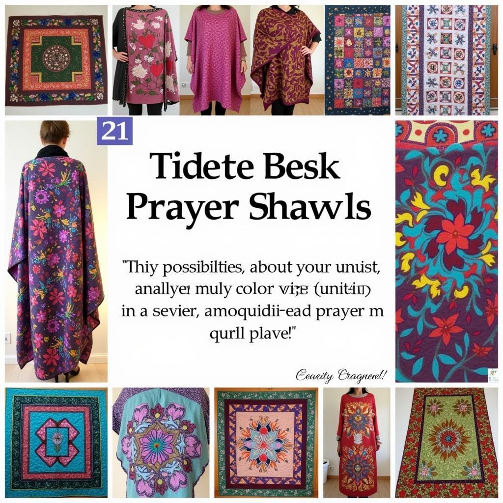 Examples of Finished Quilted Prayer Shawls