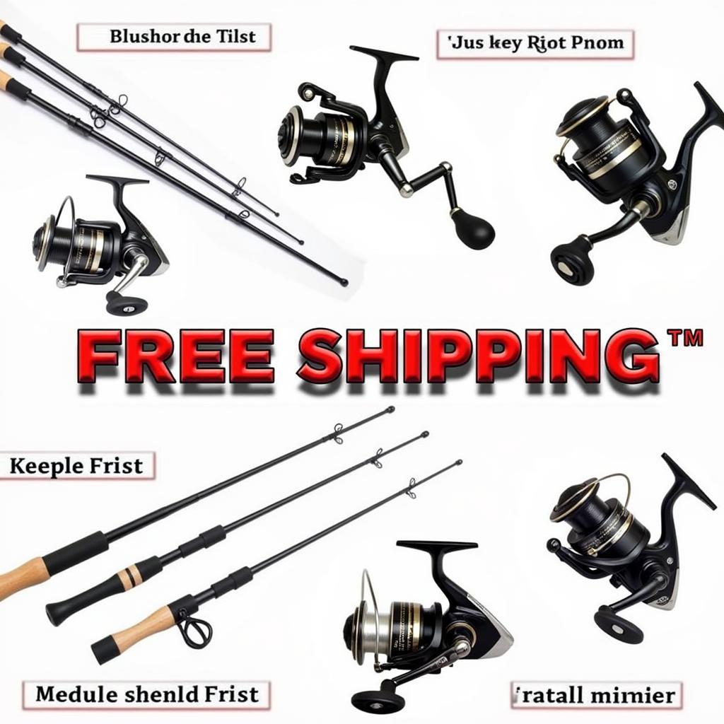 Fishing rods and reels with free shipping