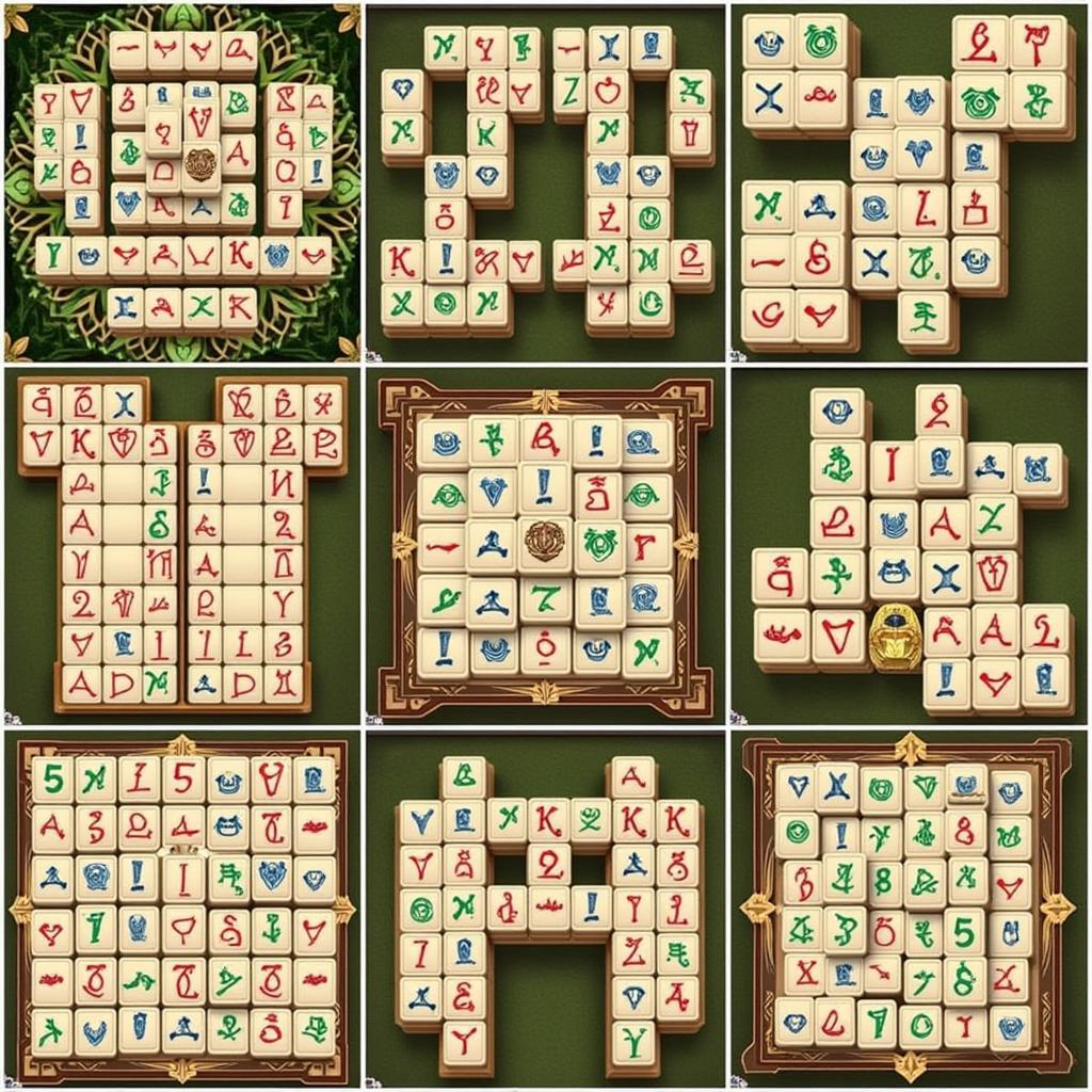 Different Celtic Mahjong Layouts