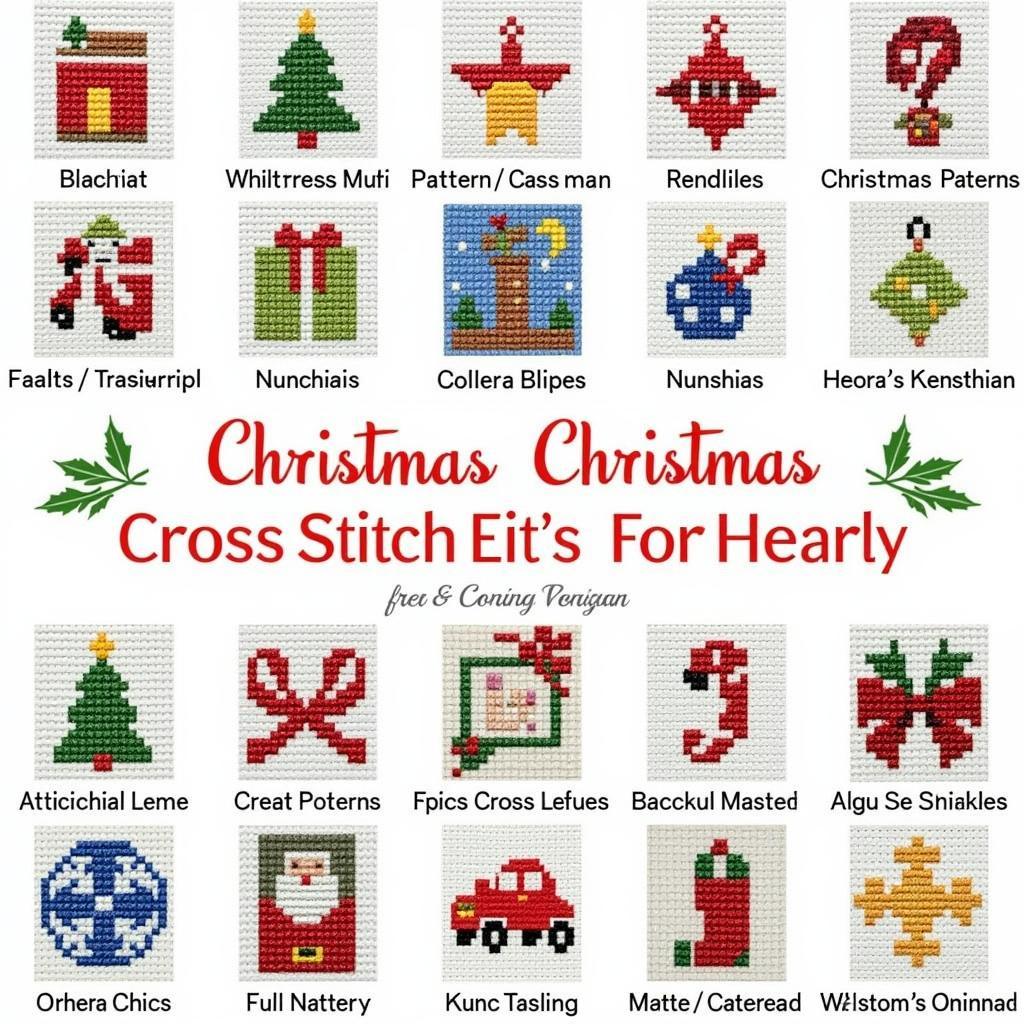 Variety of Free Christmas Cross Stitch Patterns