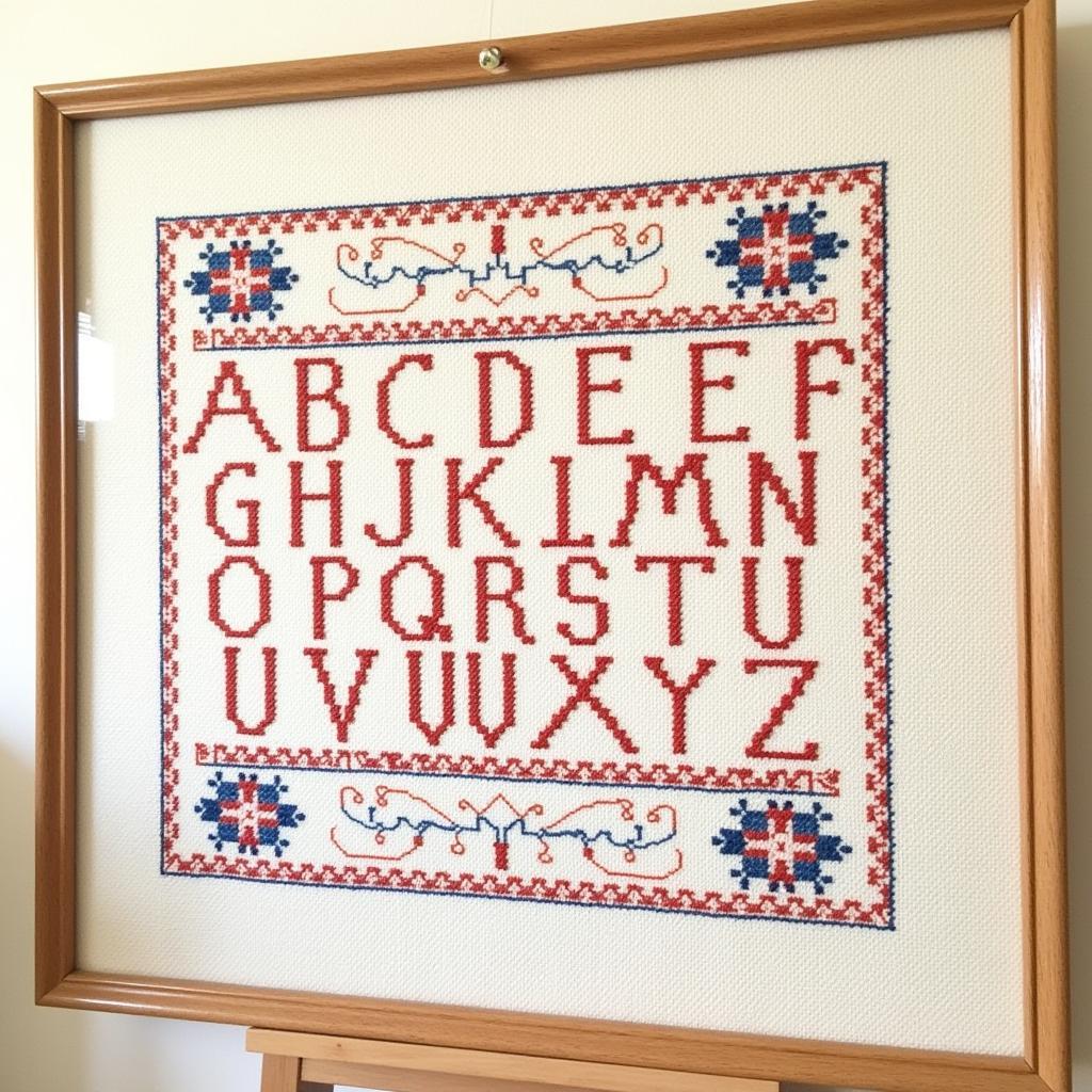 Free Counted Cross Stitch Sampler Pattern: Classic Alphabet Sampler