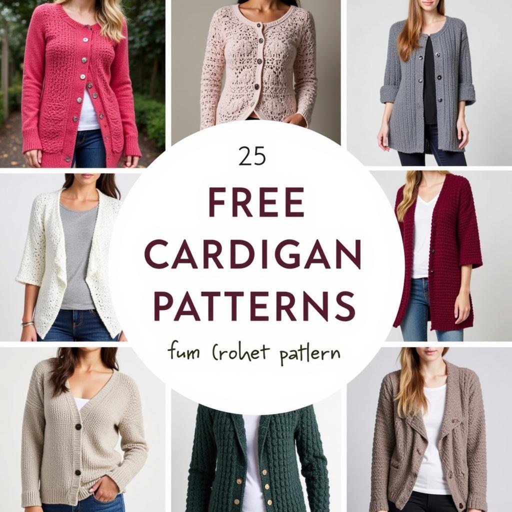 Variety of Free Crochet Cardigan Patterns