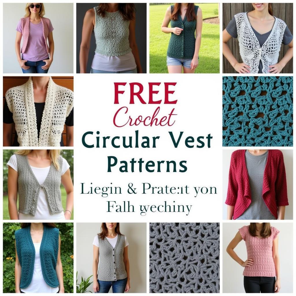 Collection of Free Crochet Circular Vest Patterns