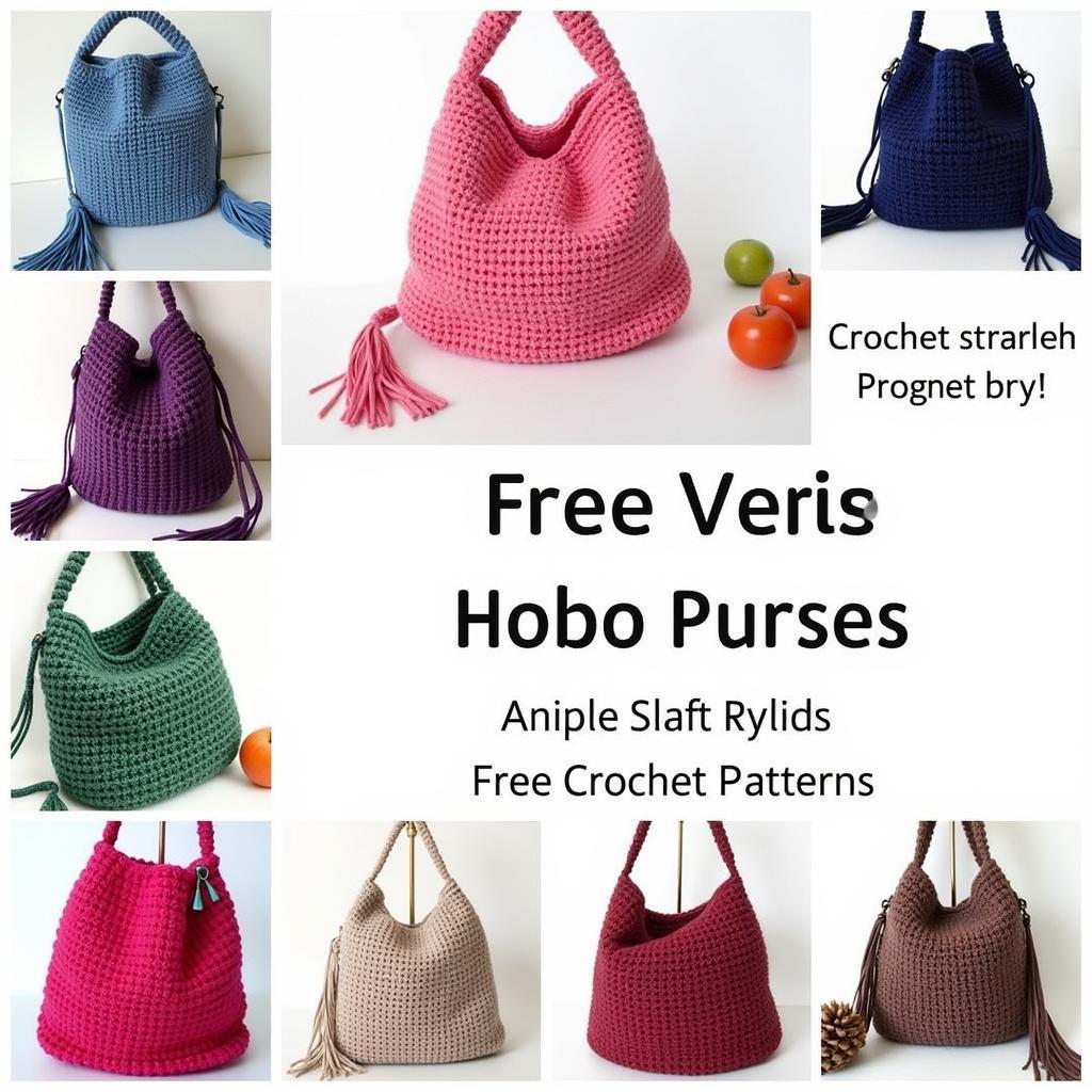 Collection of free crochet hobo purse patterns