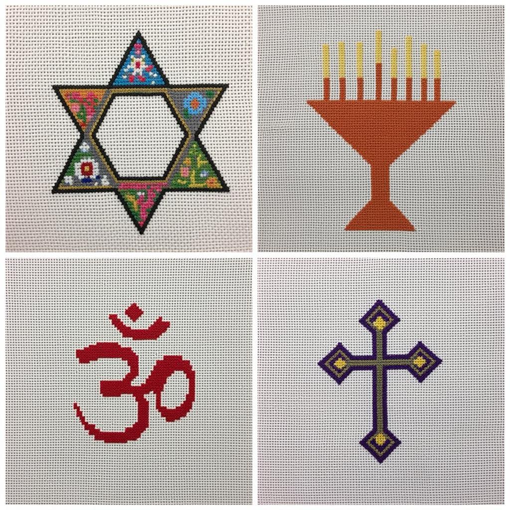 Free Cross Stitch Patterns Featuring Various Religious Symbols