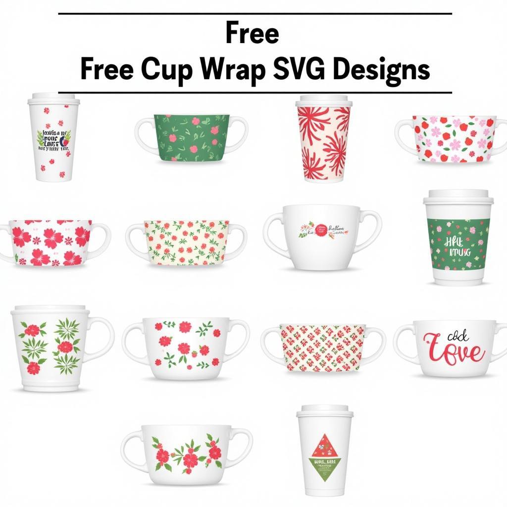 Free Cup Wrap SVG Designs