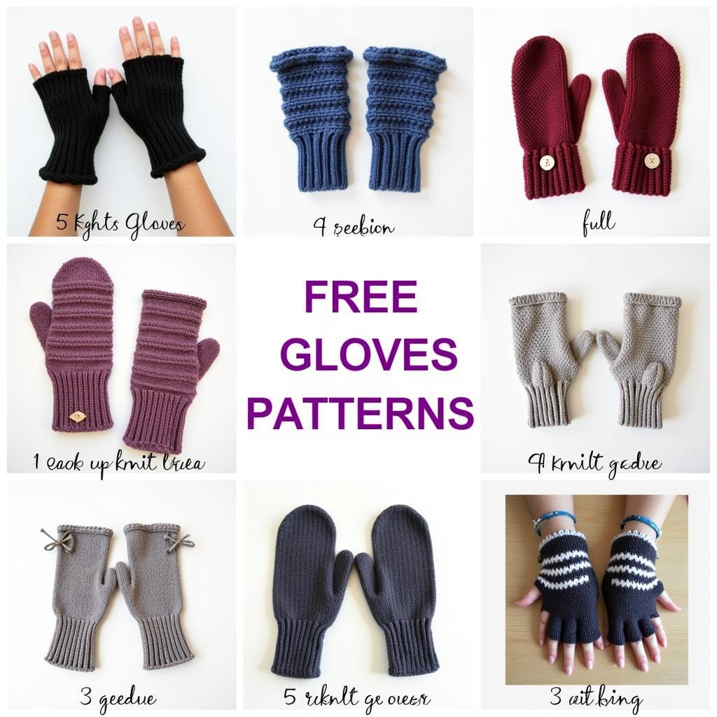 Variety of Free Knit Gloves Patterns