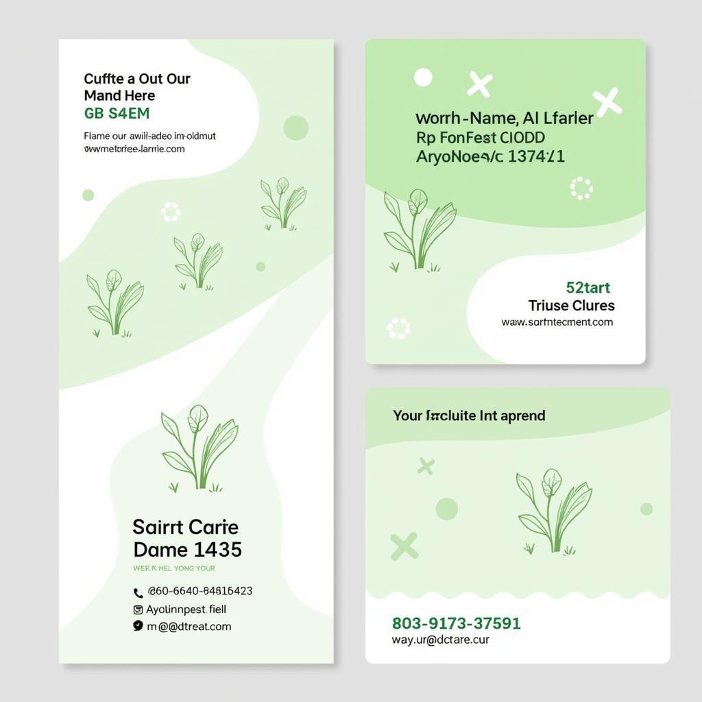 Modern and Minimalist Lawn Care Business Card Templates