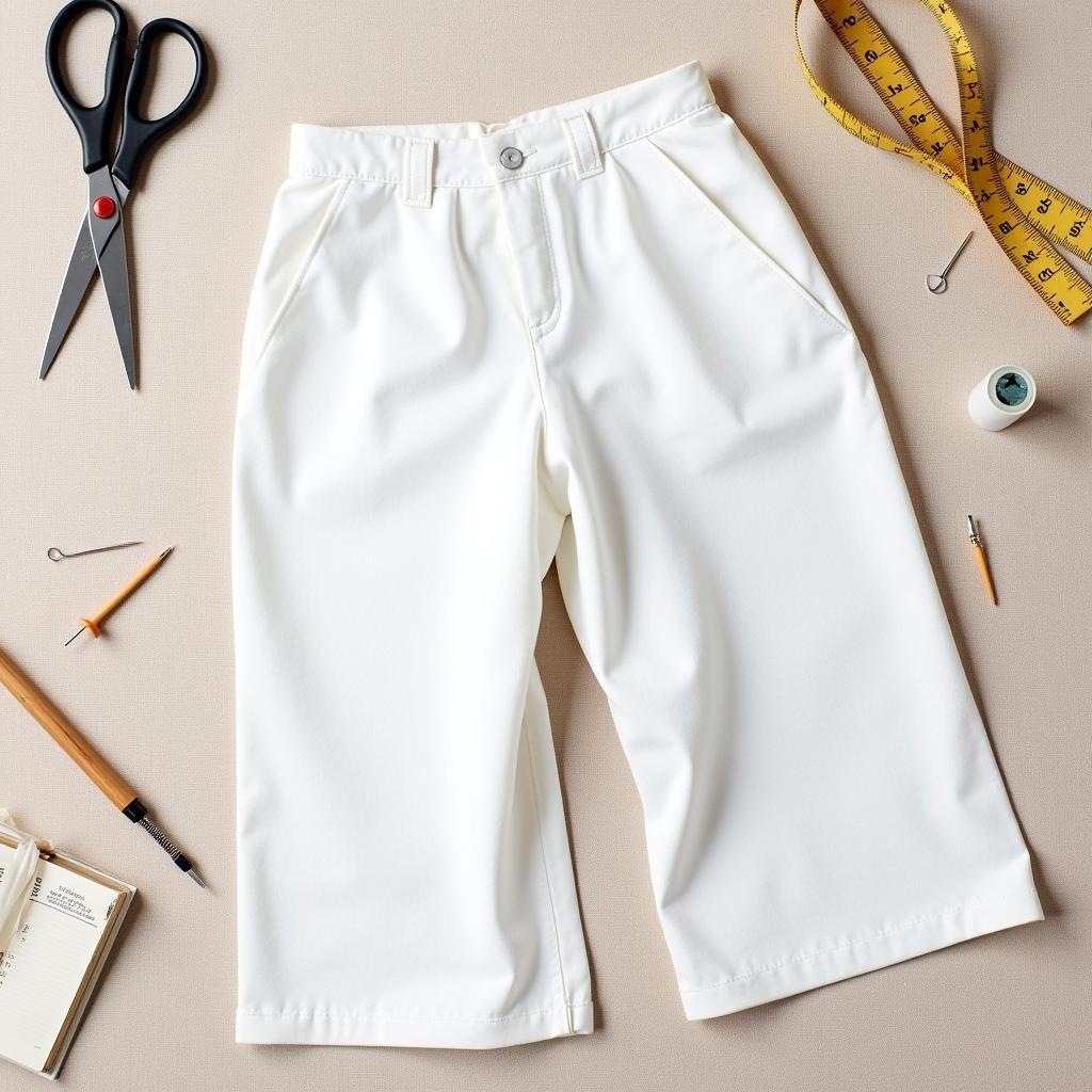 Wide-leg linen pants pattern example