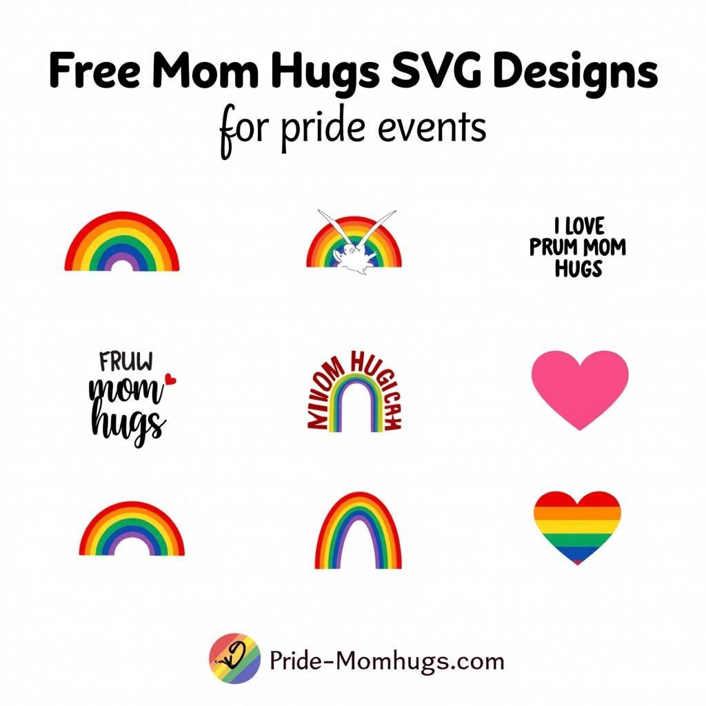 Free Mom Hugs SVG Designs for Pride