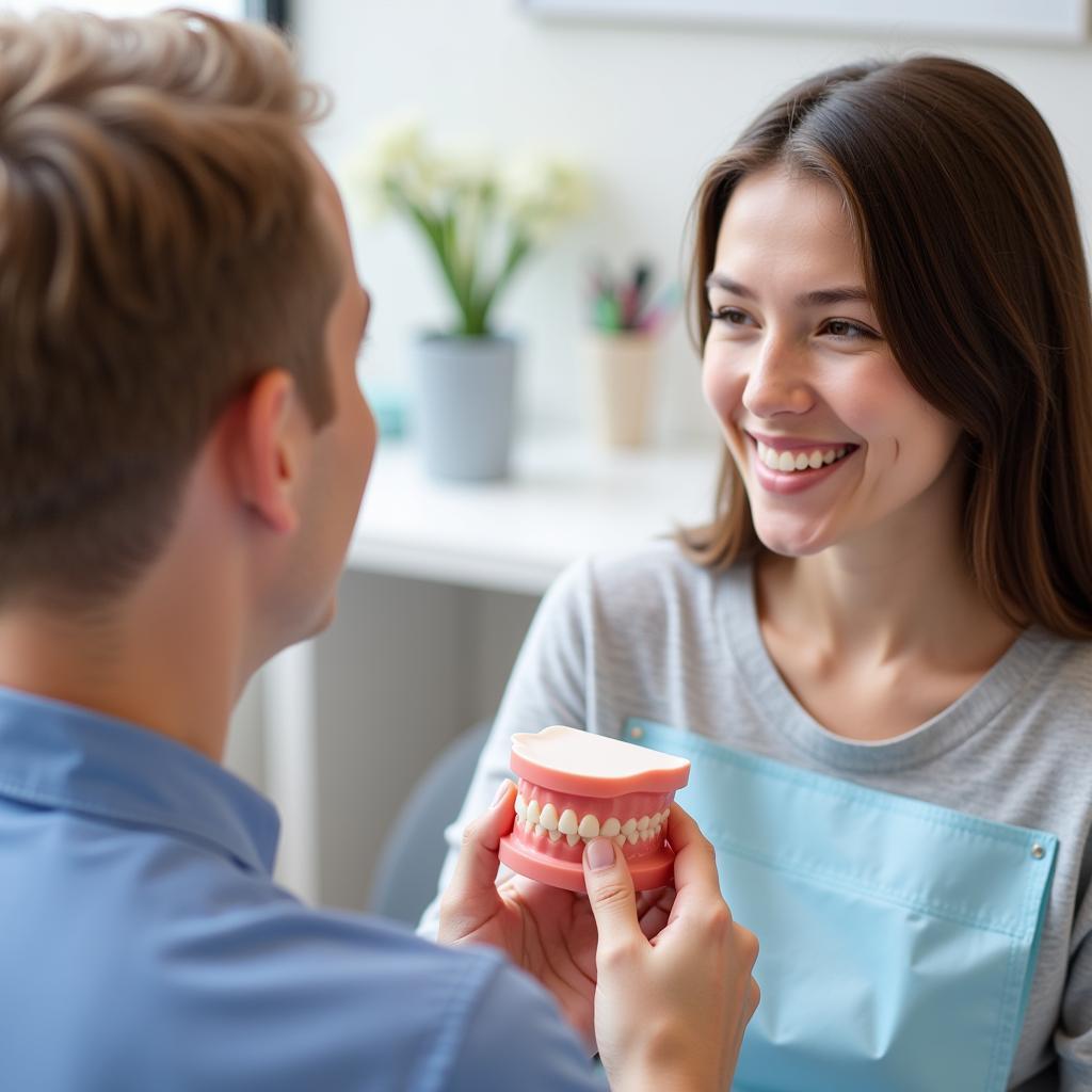 Smiling patient at a free orthodontic consultation