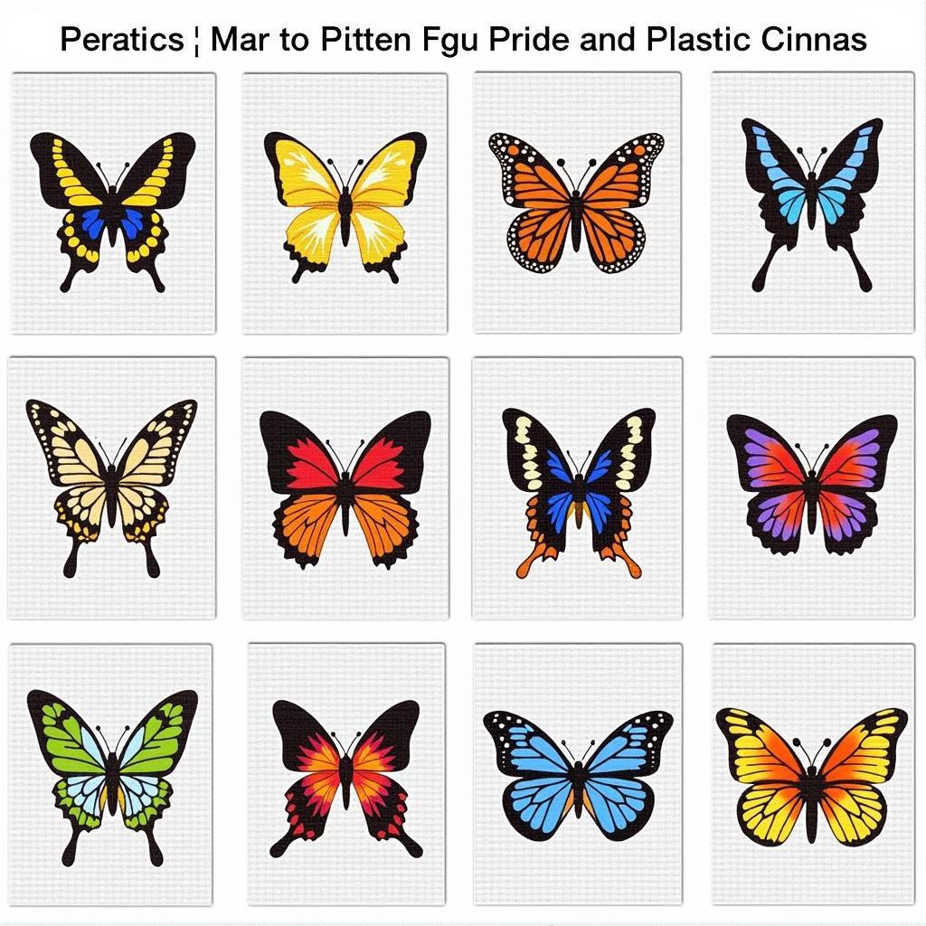 Variety of Free Plastic Canvas Butterfly Patterns