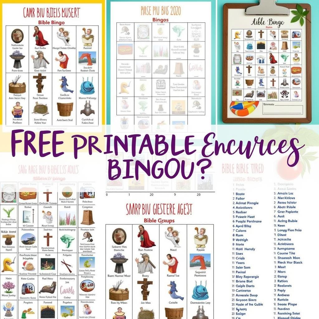 Free Printable Bible Bingo Cards for Kids and Adults