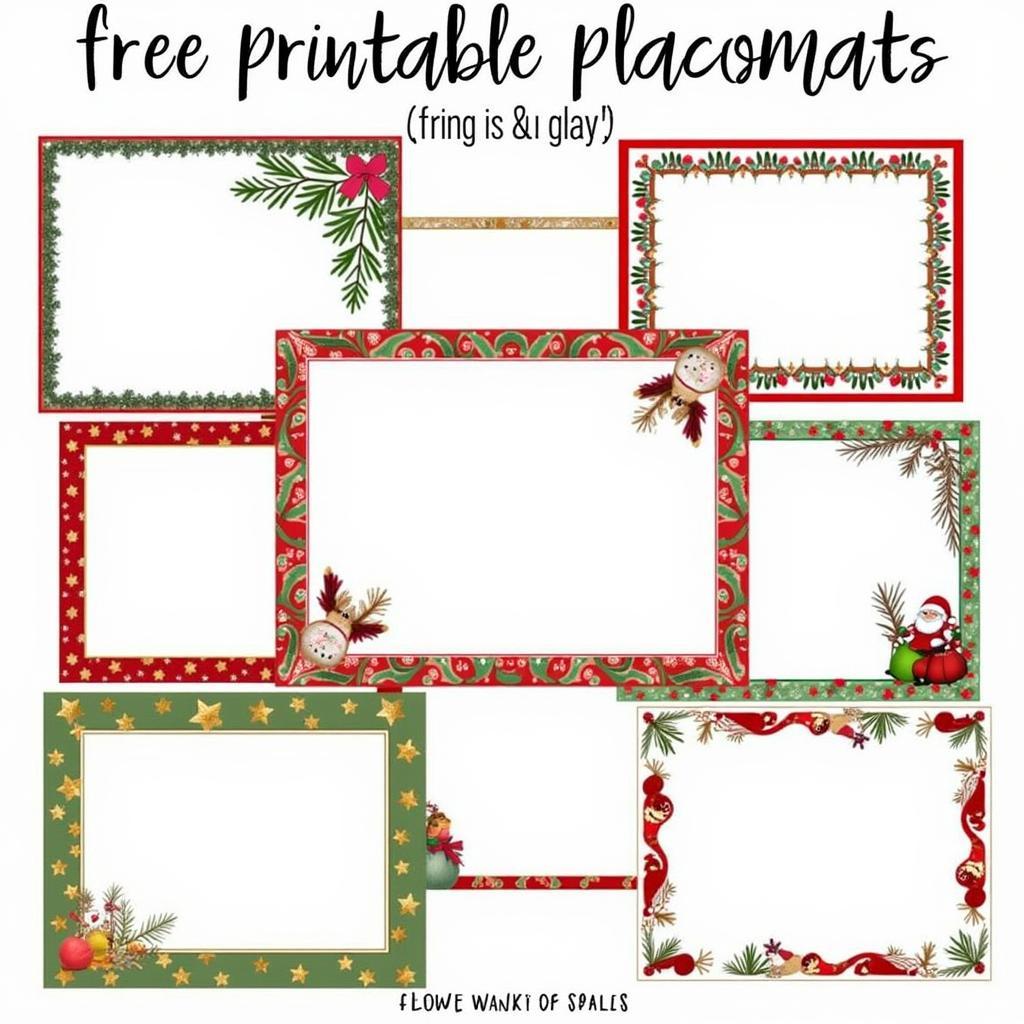 Free Printable Christmas Placemat Designs