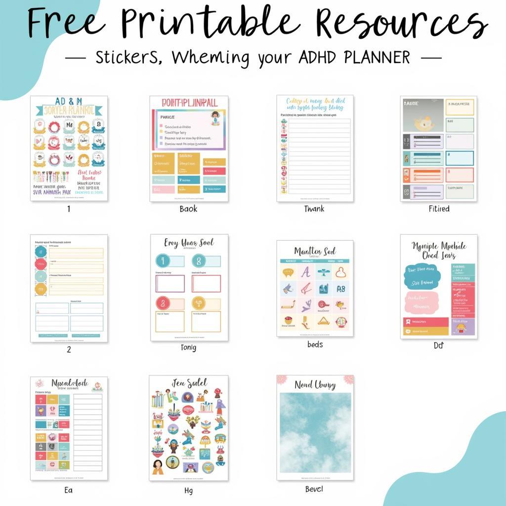 Free Printable Resources for ADHD Planners