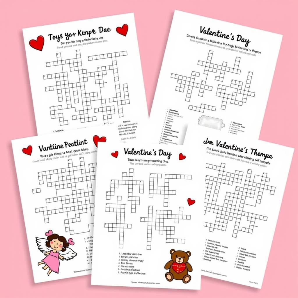 Free Printable Valentine Crossword Puzzles for Kids