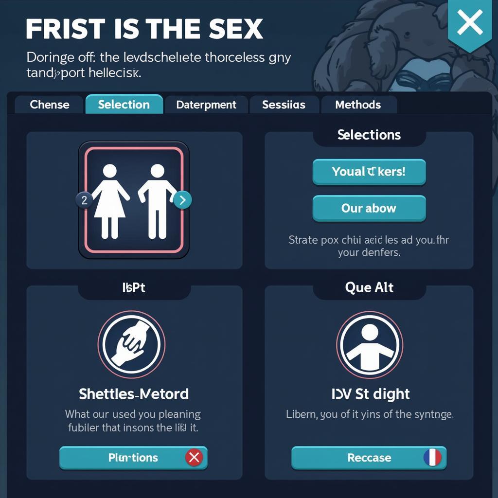 Free Sex Selector Game Interface Screenshot