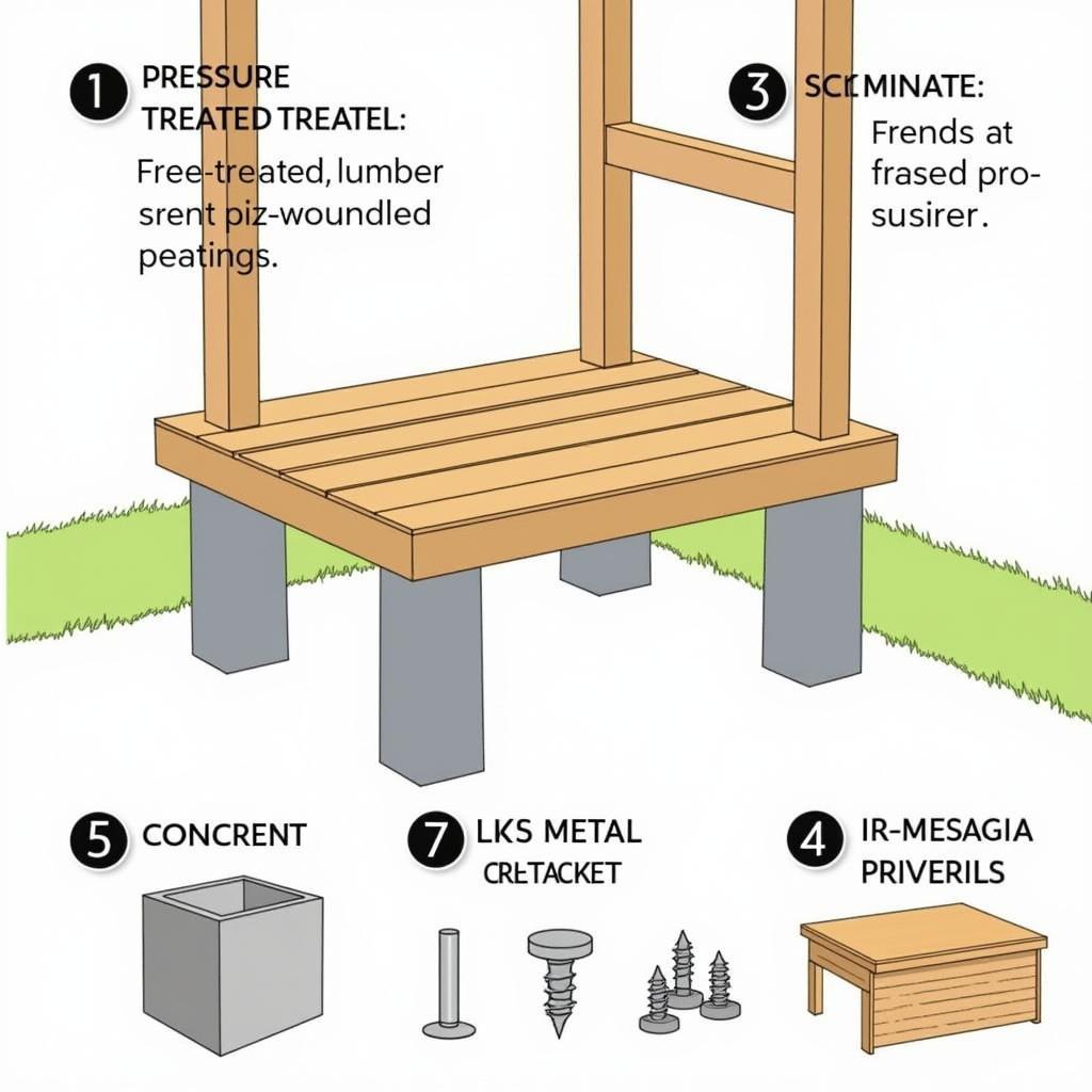 Construction Materials for a Free Standing Tree House Platform